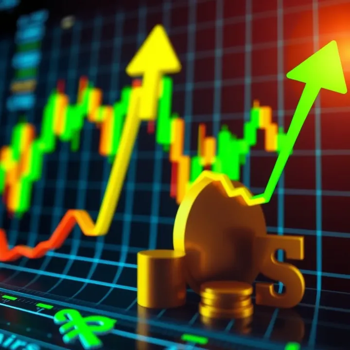 Graph showing upward trend with forex currency symbols and Nigerian naira sign