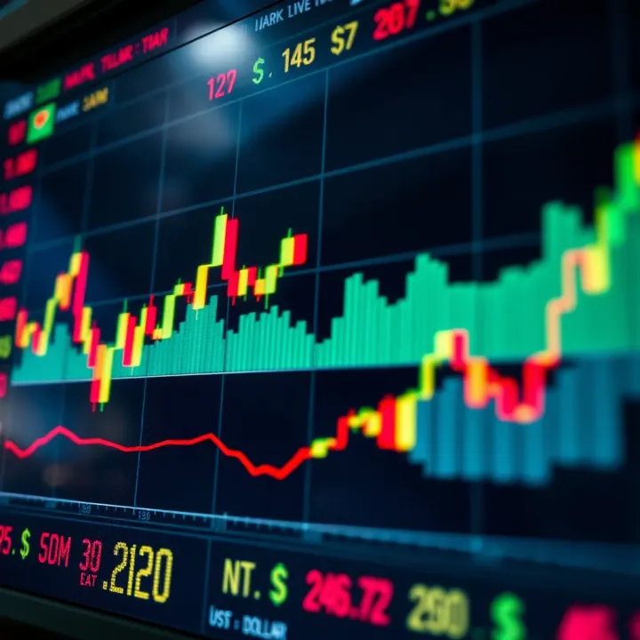 Graph showing currency exchange rates with Nigerian Naira and US Dollar trends