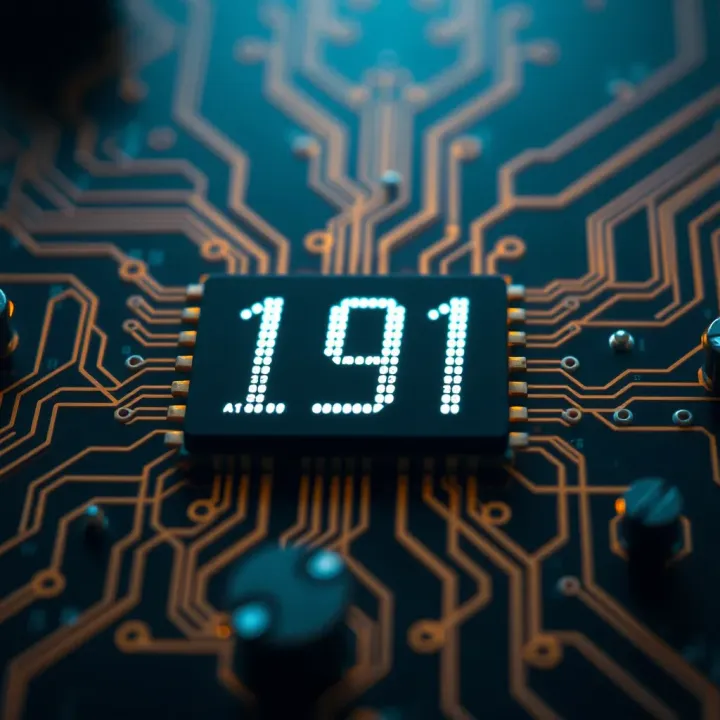 Visual representation of binary addition applied in computer circuitry