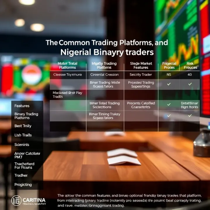 Chart showing comparative features and risks of popular binary trading platforms used by Nigerian traders