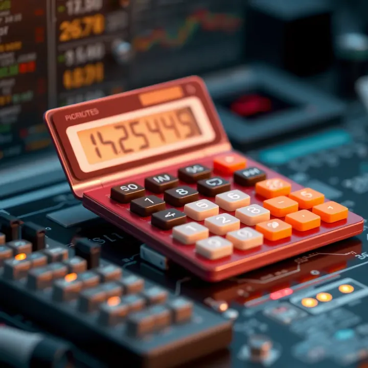 Visualization of binary calculator applications in technology and computing