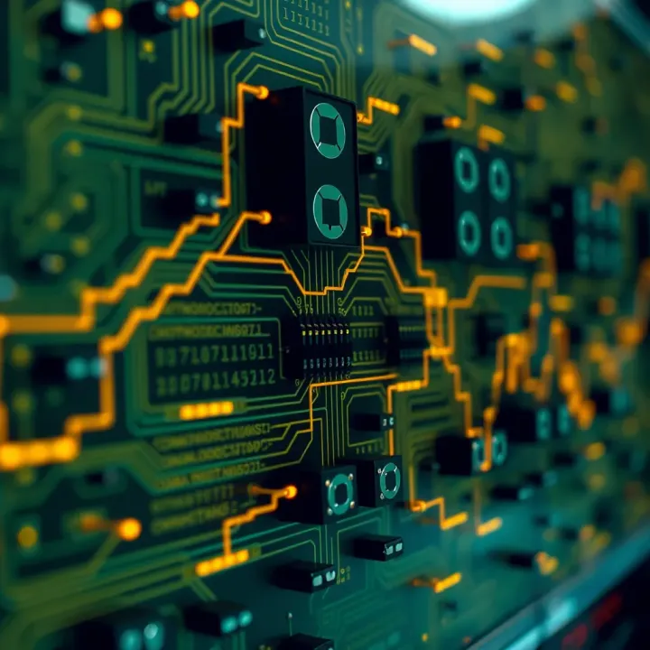 Visualization of digital circuits demonstrating error detection and data encoding