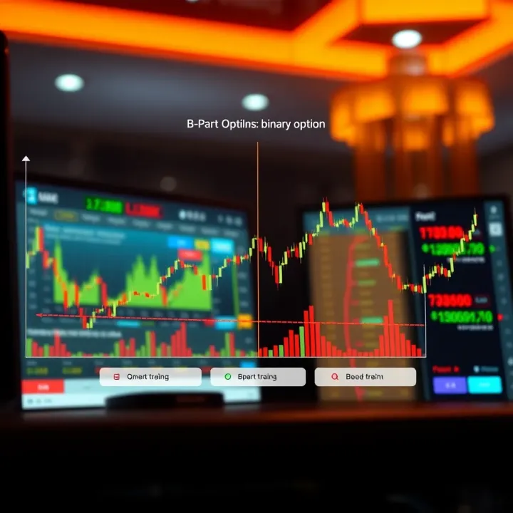 Diagram illustrating the concept of binary options trading with a focus on market trends and decision points