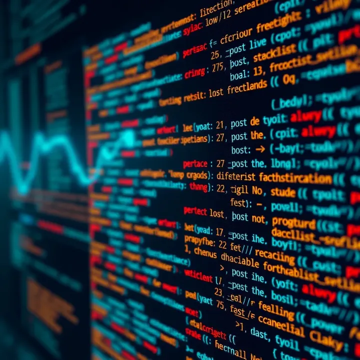 Binary Search Algorithm Implementation in Code Code snippet showing binary search implementation in a popular programming language with key variables and logic flow