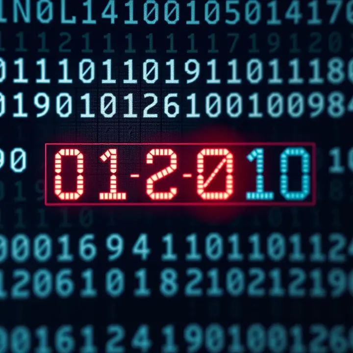 Illustration showing the subtraction of binary digits with borrow concept highlighted