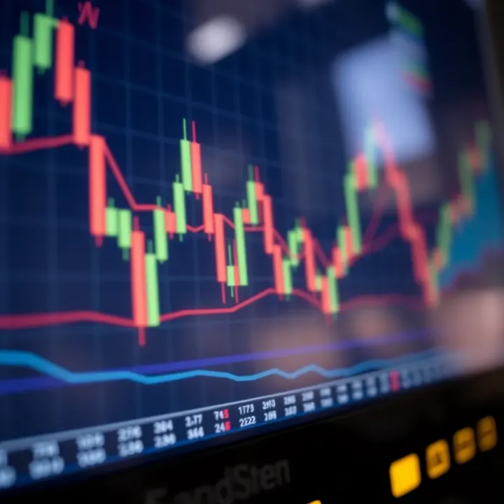 Candlestick chart showing various forex pattern formations indicating potential market trend changes