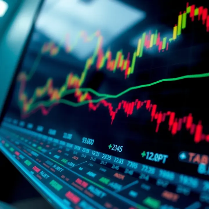 Currency exchange rate fluctuations on a digital trading platform