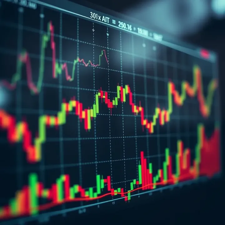 Graph showing upward and downward trends representing forex trading strategies and market fluctuations