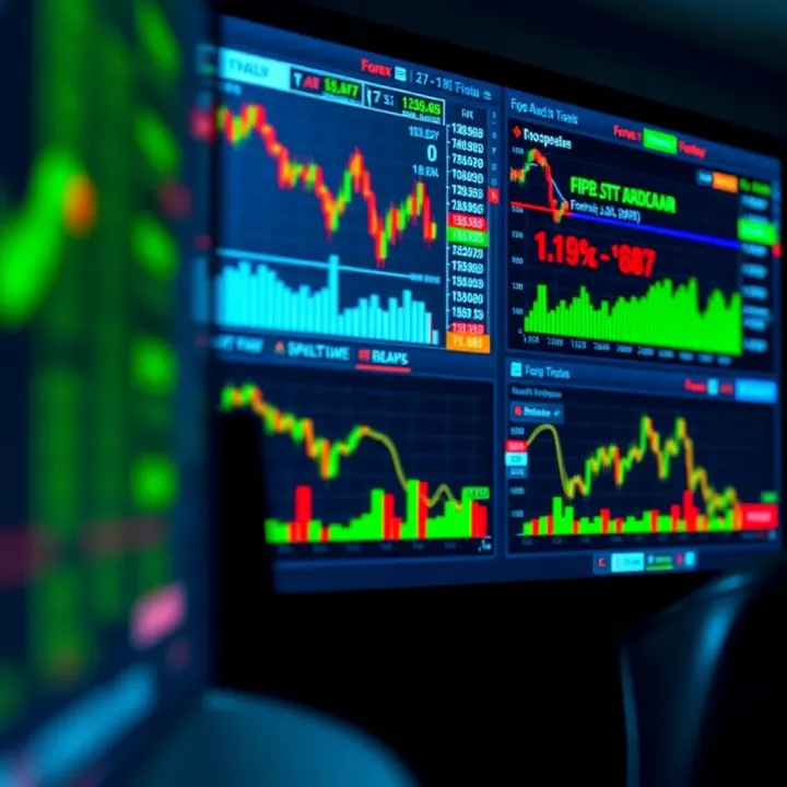 Dashboard displaying currency pairs and market analysis tools on forex trading software