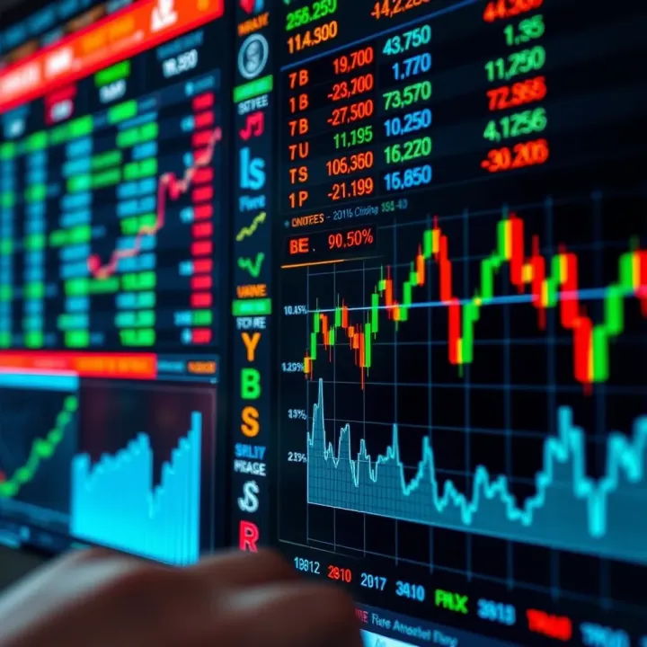 Illustration showing currency exchange symbols and digital graphs representing forex trading in Nigerian market