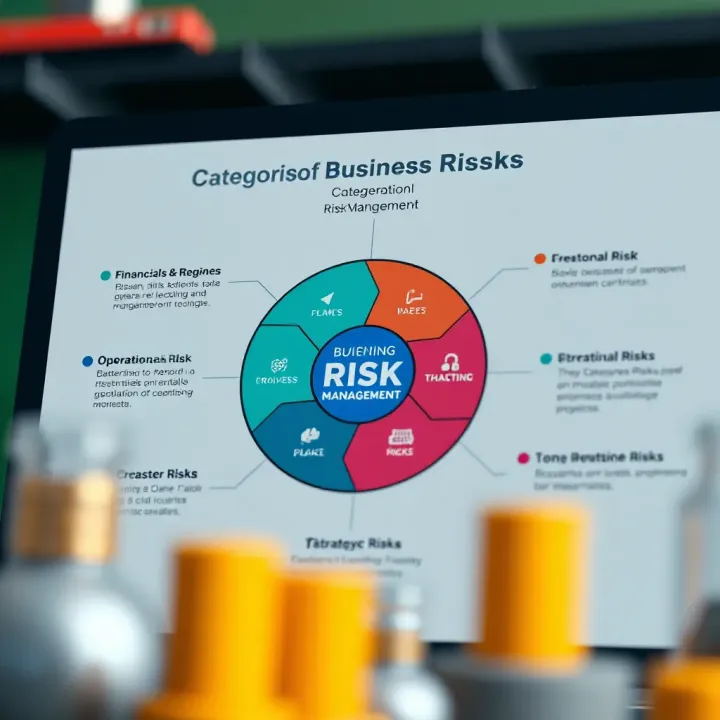Diagram illustrating various categories of risks including financial, operational, and strategic risks in business environments